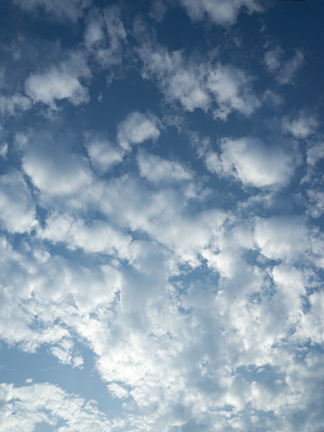 White cloud on grey blue sky background