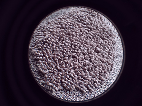 close up of fabric fibers on a towel