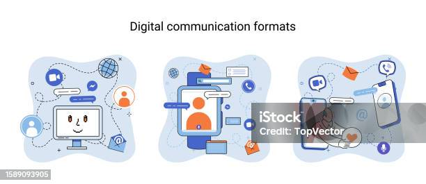 Pesan Digital Format Komunikasi Digital Pesan Obrolan Smartphone Sms Di Layar Ponsel ...