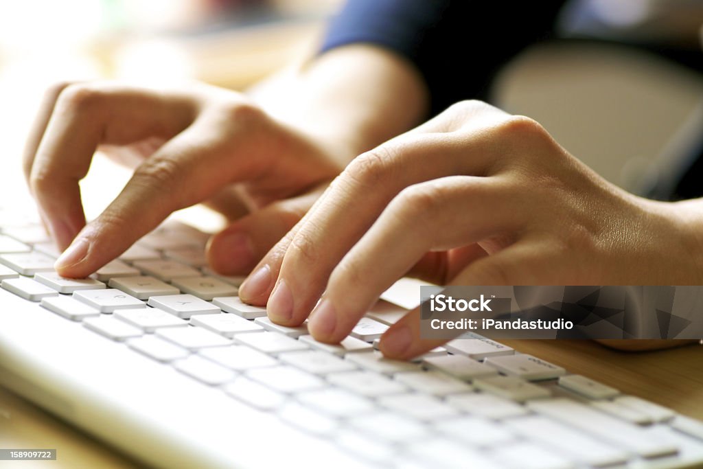 Arbeiten am computer - Lizenzfrei Arbeiten Stock-Foto