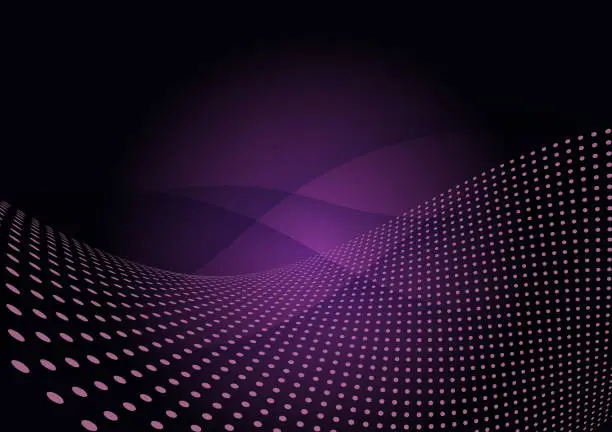 Vector illustration of purple digital cyberspace image background