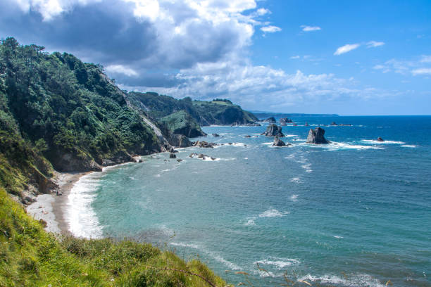 Playa del silencio in Asturias, Spain