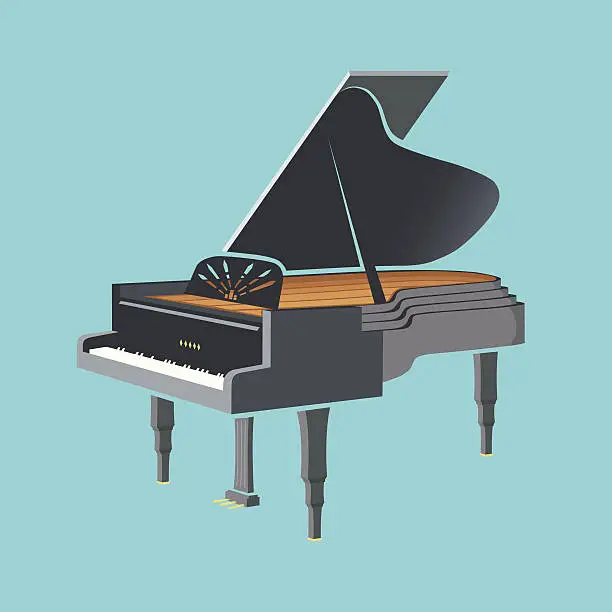 Vector illustration of Jazz Grand Piano