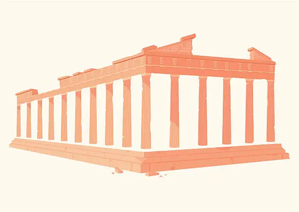 Vector illustration of The Acropolis, Greece