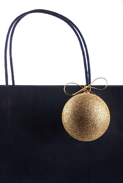 istock Shopping bag and Christmas bubble 158918717