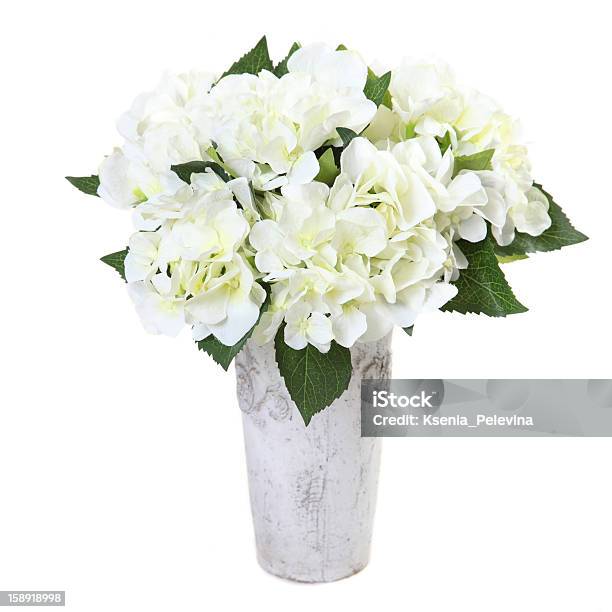 Photo libre de droit de Fleur Artificielle Hortensia banque d'images et plus d'images libres de droit de Artificiel - Artificiel, Blanc, Bouquet de fleurs