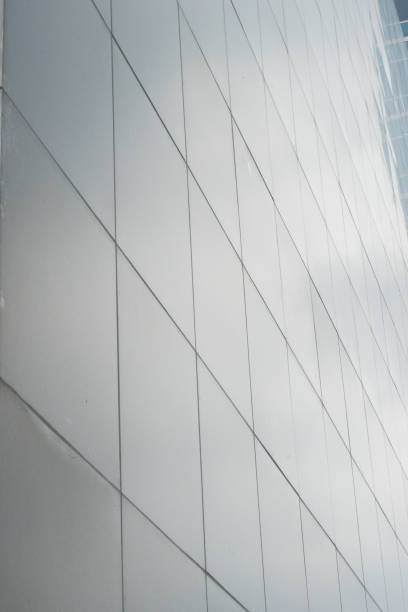 istock Modern architecture square block wall grey metallic texture detail 1589195689
