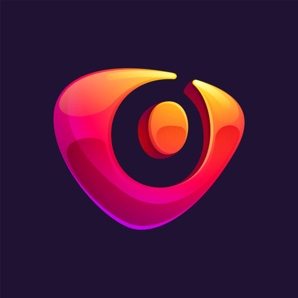 istock 0 logo. Number zero cut out of triangle sphere shape. Multicolor metallic arrow icon template. Abstract vector design element. 1589264796