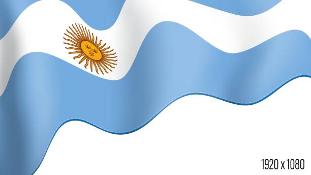 Argentina country flag realistic independence day background. Argentina commonwealth banner in motion waving, fluttering in wind. Festive patriotic HD format template for independence day Argentina country flag realistic independence day background. Argentina commonwealth banner in motion waving, fluttering in wind. Festive patriotic HD format template for independence day resistencia stock illustrations