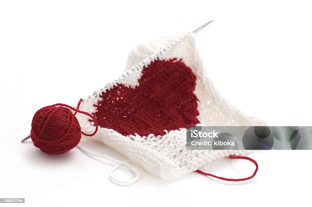 Robić na drutach serca - Zbiór zdjęć royalty-free (Bawełna)