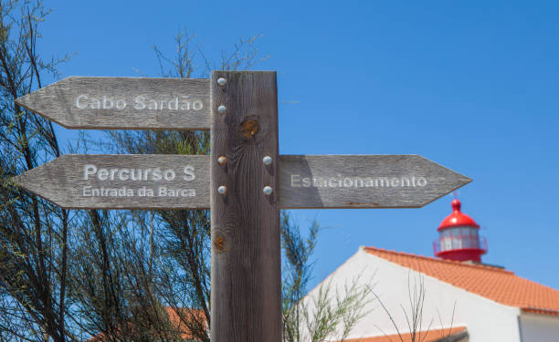 Cabo Sardao Lighthouse, placed at Westernmost point of the Alentejo region of Portugal