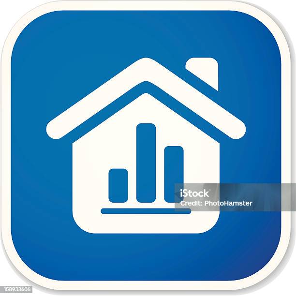 Diagramma Di Casa Di Piedi Adesivo - Immagini vettoriali stock e altre immagini di Bianco - Bianco, Blu, Clip art