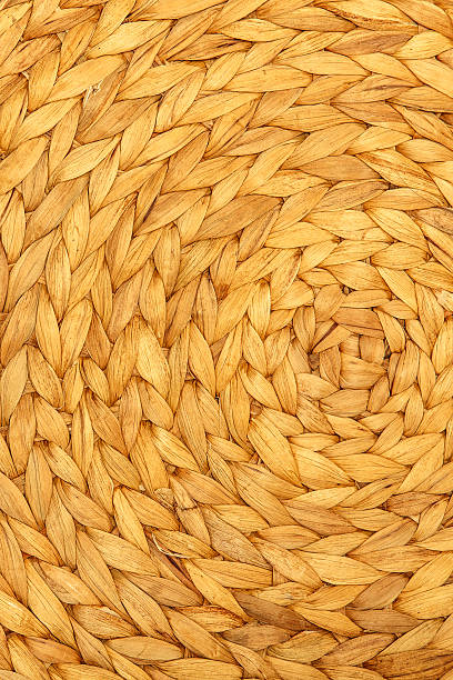 istock Braided natural beige placemat, close-up 158935756