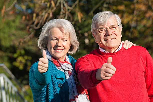 istock Happy senior couple 158938070
