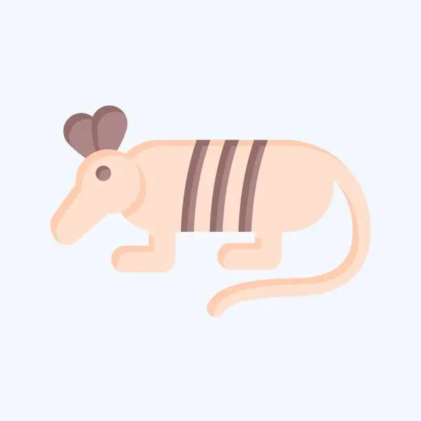 Vector illustration of Icon Armadillo. related to Argentina symbol. flat style. simple design editable. simple illustration