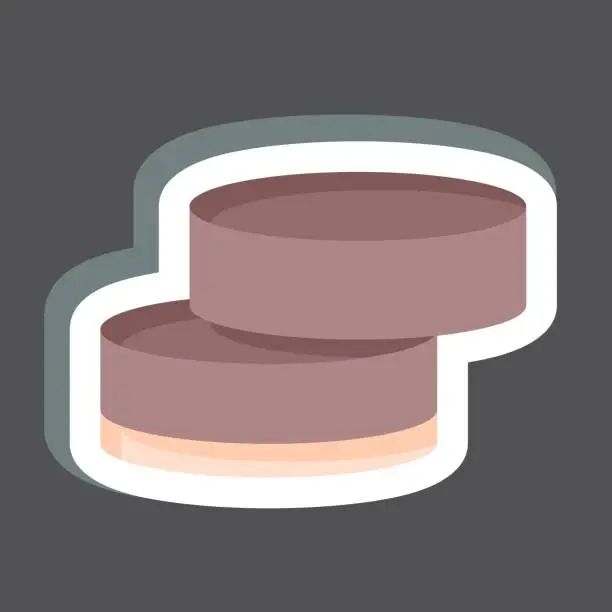 Vector illustration of Sticker Alfajor. related to Argentina symbol. simple design editable. simple illustration