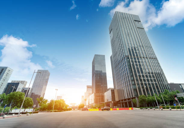 istock Modern office building in a big city 1589421191