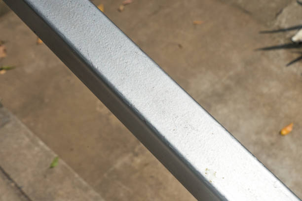 Metal steel square long painted grey texture background