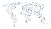 Looped World Map World Map Networking Looped 3d Animation Low Poly Earth Map Grid ...