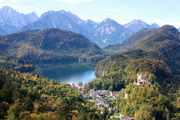 istock swan lake and old stone castle 158945921