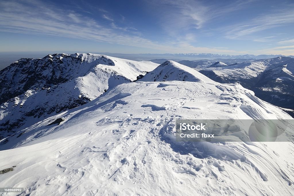 Coberto de Neve ridge - Royalty-free Alpes Europeus Foto de stock