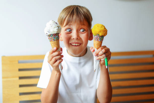 The boy and ice-cream
