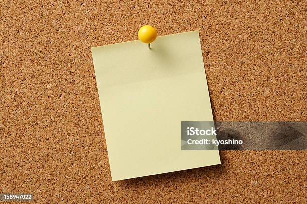 コルクボード黄色粘着性注意 - 付箋紙のストックフォトや画像を多数ご用意 - 付箋紙, 伝言板, からっぽ