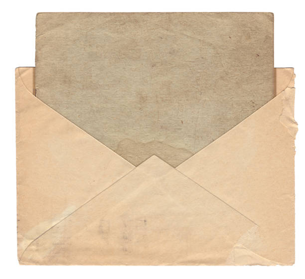 istock Vintage paper background with old envelope and postcard isolated 1589470557