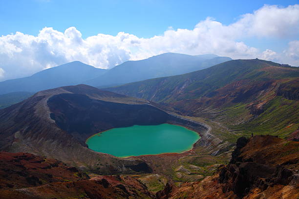 Mt. Zao and crater lake Mt. Zao and crater lake, Miyagi, Japan fen photos stock pictures, royalty-free photos & images