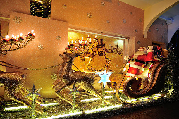 istock Santa driving reindeer 158947712
