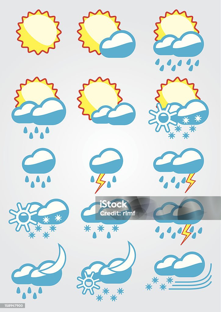 Iconos Weather - arte vectorial de Arte libre de derechos