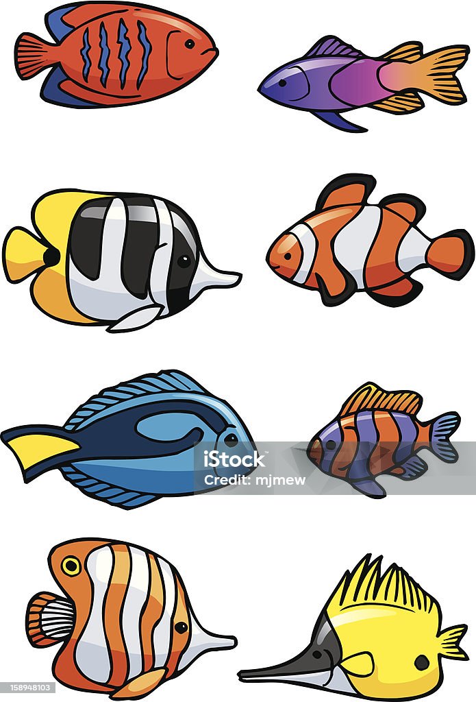 Tropischer Fisch - Lizenzfrei Bunt - Farbton Vektorgrafik