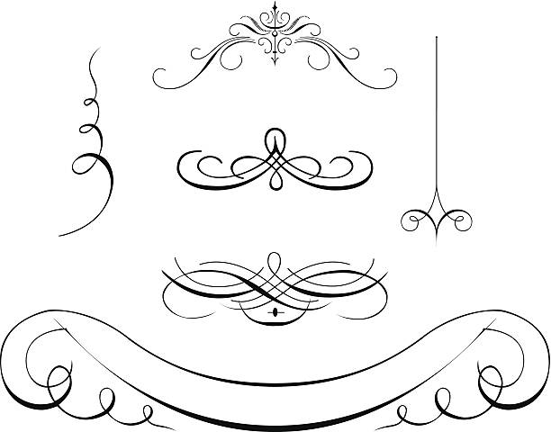 Page Design Ornaments 2 vector art illustration