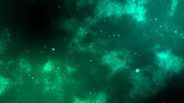 istock 4k Green Dust Particles Background on Looped 1589482303