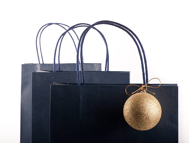 istock Shopping bags and Christmas bubble 158949245