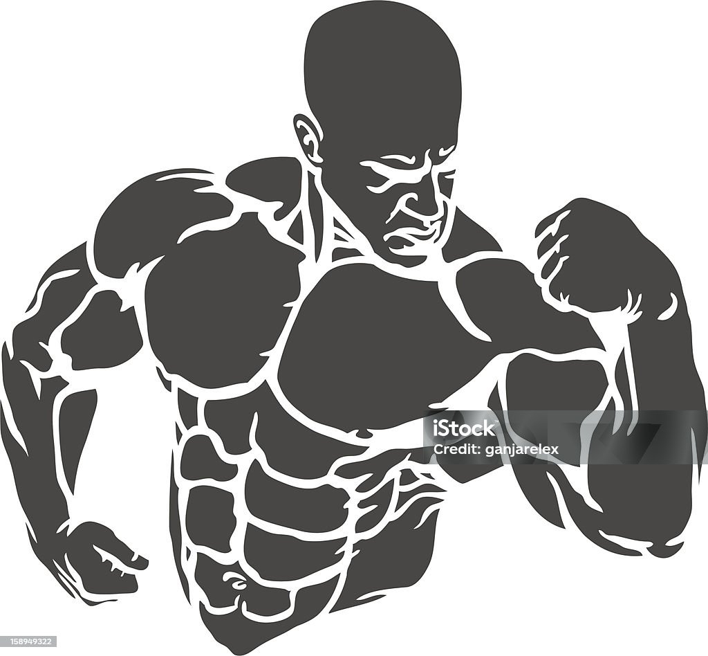 Bodybuilder - arte vettoriale royalty-free di Culturismo