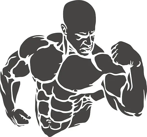 Vector illustration of Bodybuilder