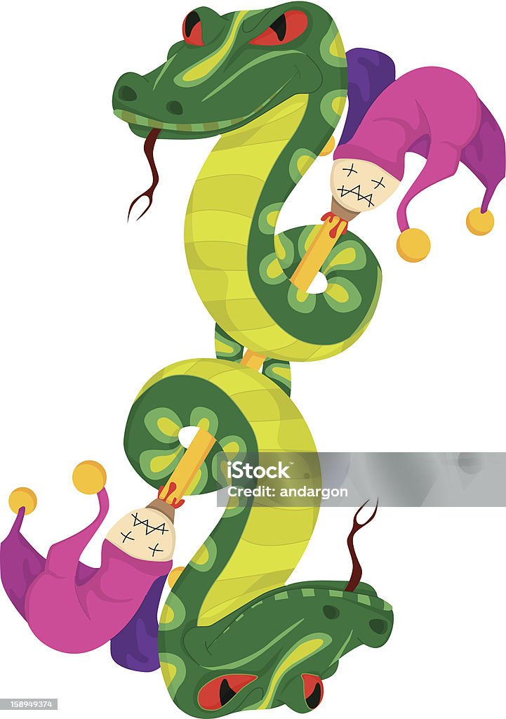 Serpiente Joker - arte vectorial de Abstracto libre de derechos