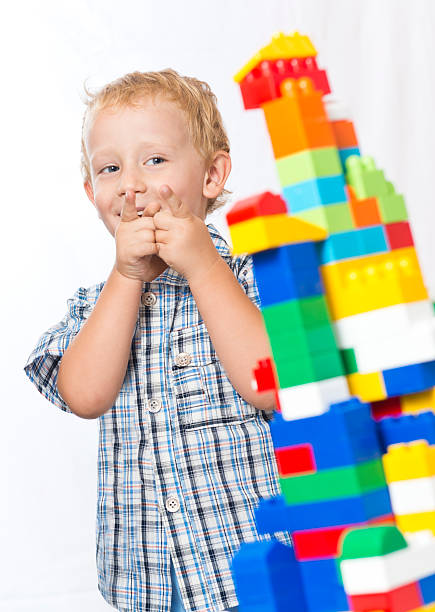 Child playing with toys