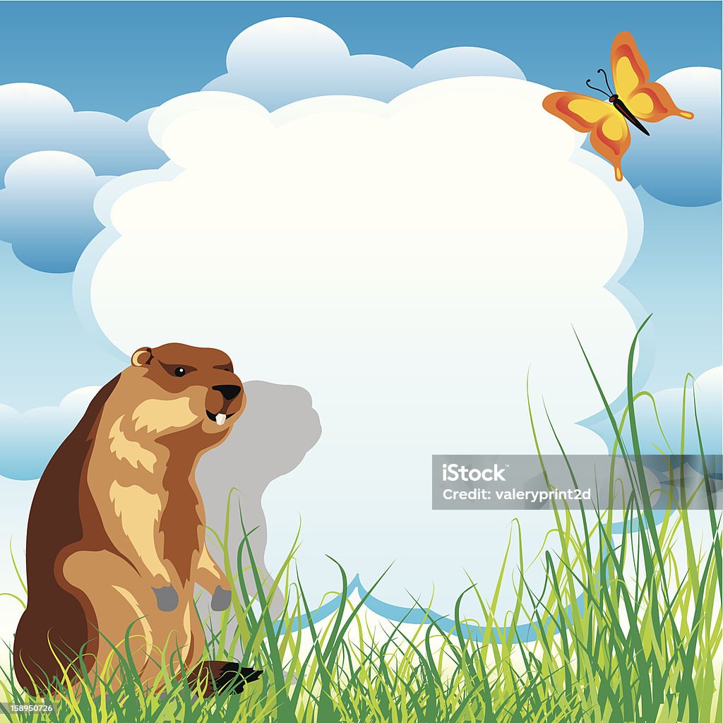 groundhog dia - Royalty-free Animal Doméstico arte vetorial