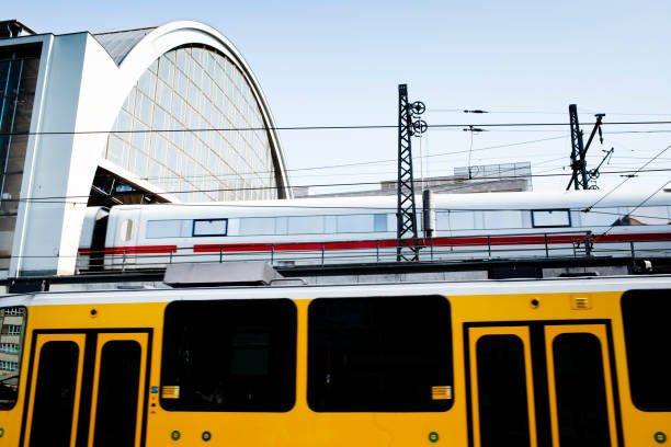 istock Train and tram at Alexanderplatz Berlin Germany 158952689