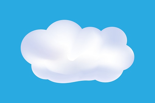 Cloud Icon. Weather, atmosphere, sky, cloud cover, meteorology, rain, forecast, symbol, nature, moisture, mist, vapor, floating, fluffy, grey, cumulus. Vector line icon for Business and Advertising
