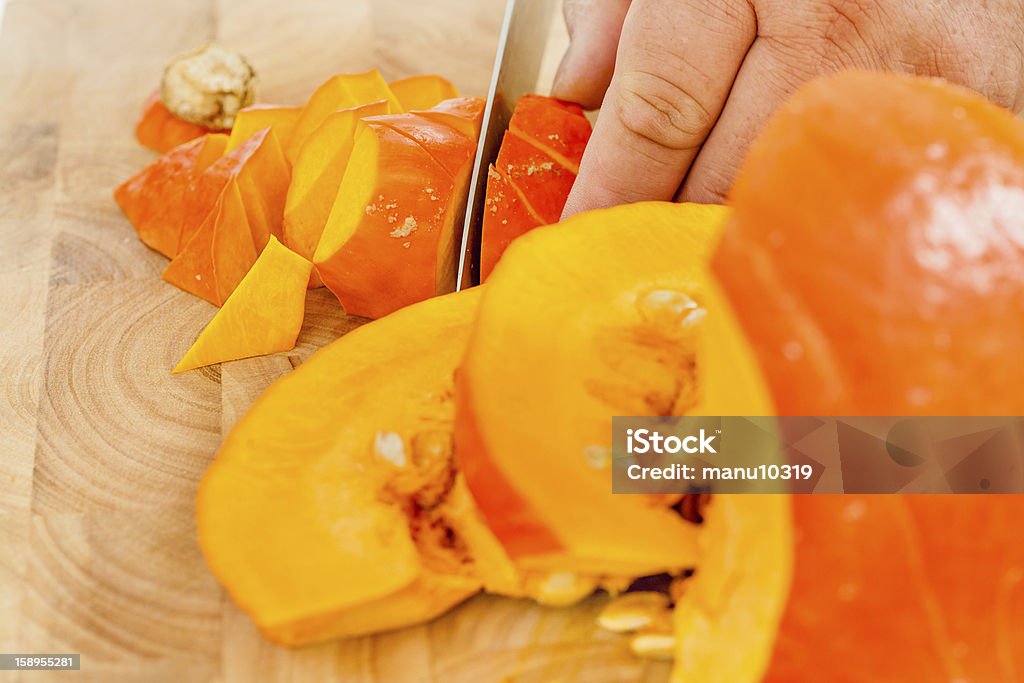 Preparación de las materias primas para cocinar de calabaza - Foto de stock de Alimento libre de derechos