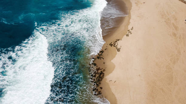 istock Aerial drone view of Atlantic ocean coast, Morocco 1589566492
