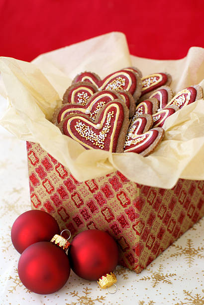 Gâteaux de Noël dans un coffret cadeau - Photo