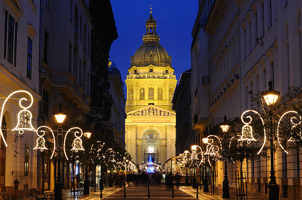 St. Stephen's Basilica in Budapest in Hungary between Christmas and New Year's Eve.