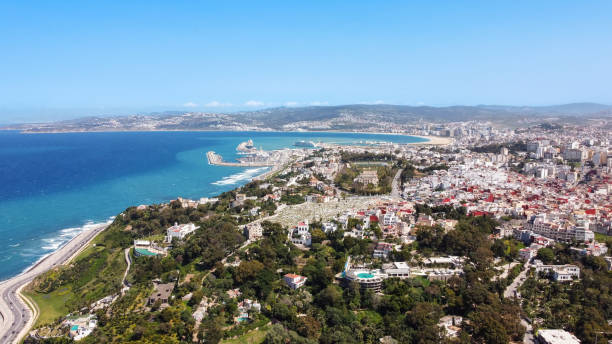 istock Aerial drone view of Tangier, Morocco 1589581049