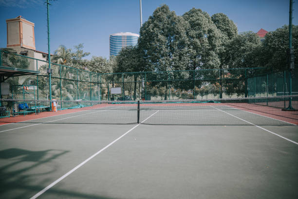 istock empty tennis court in the morning 1589613801