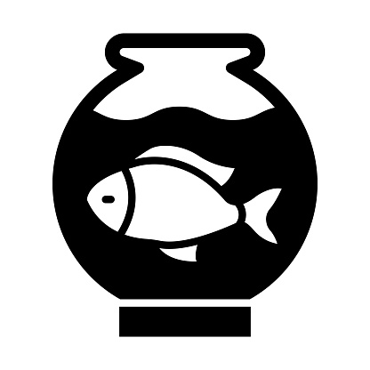 Fishbowl Vector Glyph Icon For Personal And Commercial Use.
