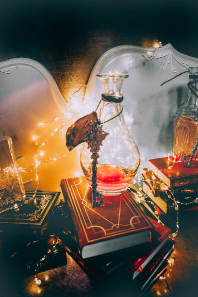 istock A Pile Of Spell Books & A Flask 1589642517